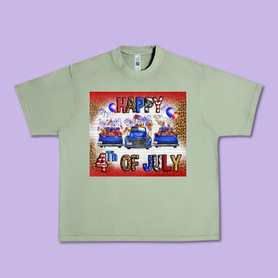 Western Happy Fourth Of July Urban Heavy Tee Designed By Fadigitalartstudio