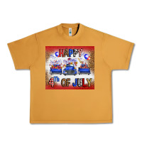 Peanut Butter Western Happy Fourth Of July Urban Heavy Tee - FaDigitalArtStudio