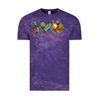 Cloud Purple Peace Love Cows Vintage Tee - Jasminsmagicworld