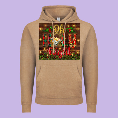 Oh Holy Night Vintage Hoodie Designed By Bundleandbundleshop