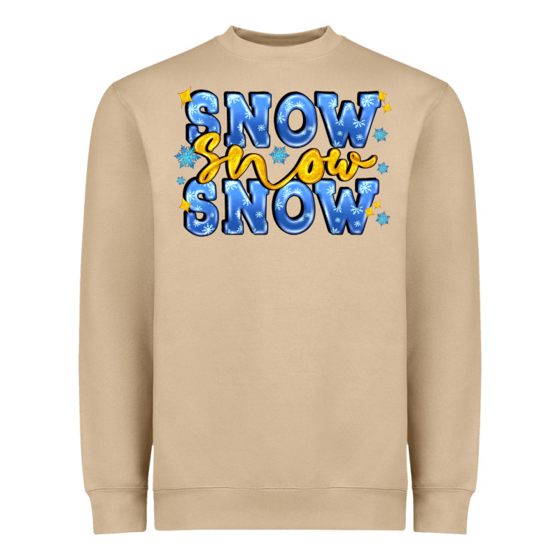 Snow Snow Snow With Sparkle Heavyweight Sweatshirt by AdoDesignShop | Teevron