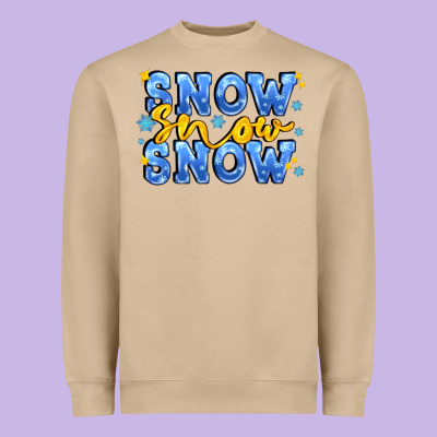 Snow Snow Snow With Sparkle Heavyweight Sweatshirt Designed By Adodesignshop