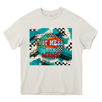 Cream hot mess boy mama with fire Heavy Core Tee - TumblerDesignByShophia