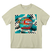 Mossy hot mess boy mama with fire Heavy Core Tee - TumblerDesignByShophia