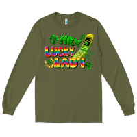 Army Green Hey lucky lady flip phone Long Sleeve Tee - FaDigitalArtStudio