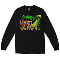 Black Hey lucky lady flip phone Long Sleeve Tee - FaDigitalArtStudio
