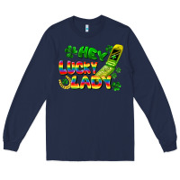 Navy Hey lucky lady flip phone Long Sleeve Tee - FaDigitalArtStudio