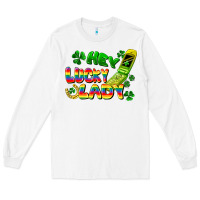 White Hey lucky lady flip phone Long Sleeve Tee - FaDigitalArtStudio