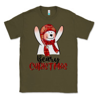 Army Green beary christmas Classic Tee - CowGirlArtShop