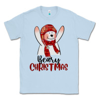 Dusty Blue beary christmas Classic Tee - CowGirlArtShop