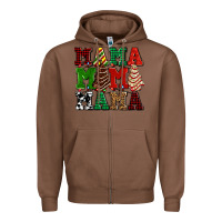 Chestnut mama mama mama with christmas lights and christmas tree cakes Zipper Hoodie - AdoDesignShop