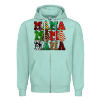 Seafoam mama mama mama with christmas lights and christmas tree cakes Zipper Hoodie - AdoDesignShop