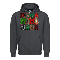 Smoke mama mama mama with christmas lights and christmas tree cakes Zipper Hoodie - AdoDesignShop