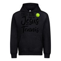 Black this girl runs on jesus and tennis Urban Hoodie - DesigneFamous