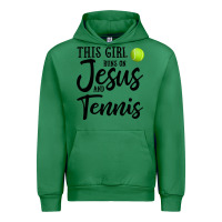Emerald this girl runs on jesus and tennis Urban Hoodie - DesigneFamous