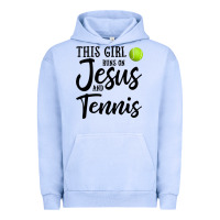 Pigment Grape Ice this girl runs on jesus and tennis Urban Hoodie - DesigneFamous