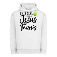 Pigment Lunar Rock this girl runs on jesus and tennis Urban Hoodie - DesigneFamous
