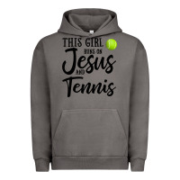 Pigment Tornado this girl runs on jesus and tennis Urban Hoodie - DesigneFamous
