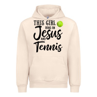 Sandshell this girl runs on jesus and tennis Urban Hoodie - DesigneFamous