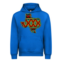 Cobalt Texas Map With Aztec Background Urban Hoodie - JahusDesignShop