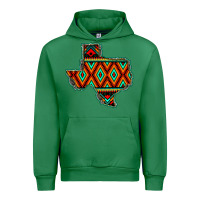 Emerald Texas Map With Aztec Background Urban Hoodie - JahusDesignShop