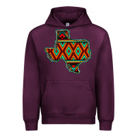 Mauve Wine Texas Map With Aztec Background Urban Hoodie - JahusDesignShop