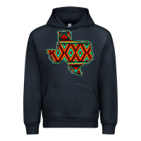 Navy Texas Map With Aztec Background Urban Hoodie - JahusDesignShop