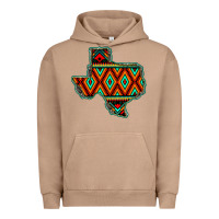 Pigment Burro Texas Map With Aztec Background Urban Hoodie - JahusDesignShop