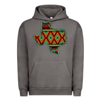 Pigment Tornado Texas Map With Aztec Background Urban Hoodie - JahusDesignShop