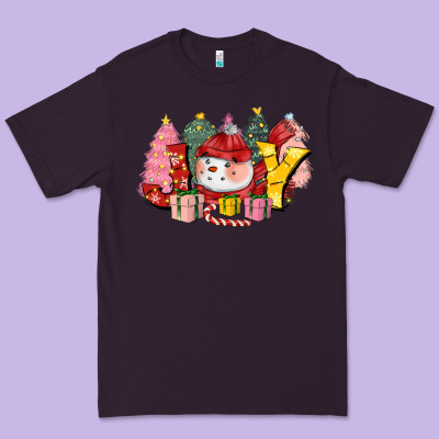 Joy Snowman Premium Tee Designed By Cowgirlartshop