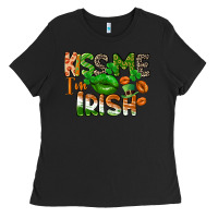 Black Kiss me i am irish St. Patrick's Day Ladies Tee - CowGirlArtShop