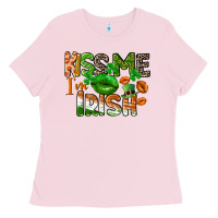 Bubblegum Pink Kiss me i am irish St. Patrick's Day Ladies Tee - CowGirlArtShop