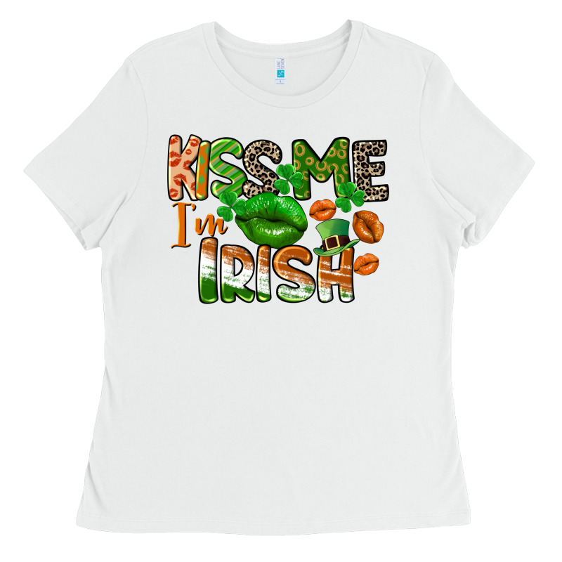 Kiss Me I Am Irish St. Patrick's Day Ladies Tee by CowGirlArtShop | Teevron