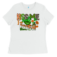 White Kiss me i am irish St. Patrick's Day Ladies Tee - CowGirlArtShop