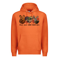 Carrot Peace Love White Tailed Deer Premium Hoodie - LillyAllenDesigns