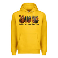 Lemon Peace Love White Tailed Deer Premium Hoodie - LillyAllenDesigns