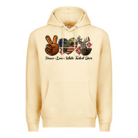 Pina Colada Peace Love White Tailed Deer Premium Hoodie - LillyAllenDesigns