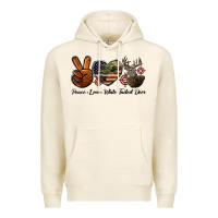 Tofu Peace Love White Tailed Deer Premium Hoodie - LillyAllenDesigns