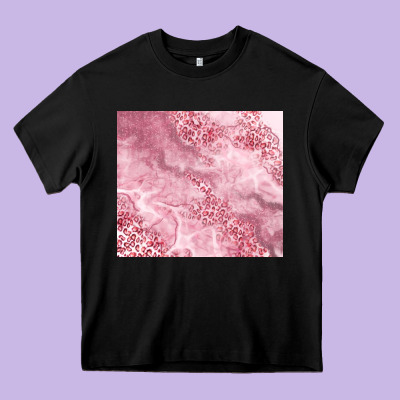 Glitter Pink Agate Heavy Core Tee Designed By Tumblerdesignbyshophia