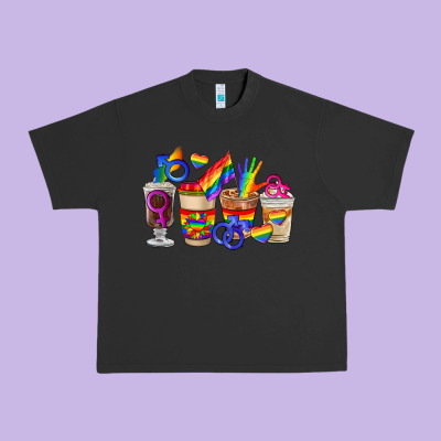 Lgbt Coffee Cups Urban Heavy Tee Designed By Fadigitalartstudio