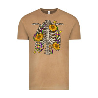 Vintage Camel Mardi Gras chest sunflowers skeleton Vintage Tee - FaDigitalArtStudio