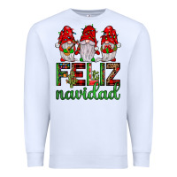 White feliz navidad gnomies Premium Sweatshirt - JahusDesignShop