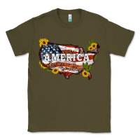 Army Green usa map Classic Tee - Artiststas