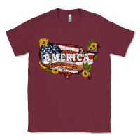 Burgundy usa map Classic Tee - Artiststas