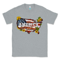 Heather Grey usa map Classic Tee - Artiststas