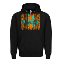 Black thankful brushstrokes Zipper Hoodie - AdoDesignShop