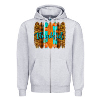 Heather Grey thankful brushstrokes Zipper Hoodie - AdoDesignShop