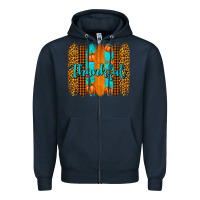 Navy thankful brushstrokes Zipper Hoodie - AdoDesignShop