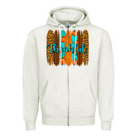 Oatmeal Heather thankful brushstrokes Zipper Hoodie - AdoDesignShop