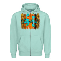 Seafoam thankful brushstrokes Zipper Hoodie - AdoDesignShop